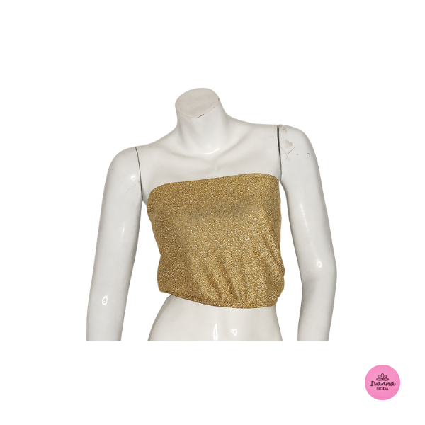 Top Strapless con Brillos