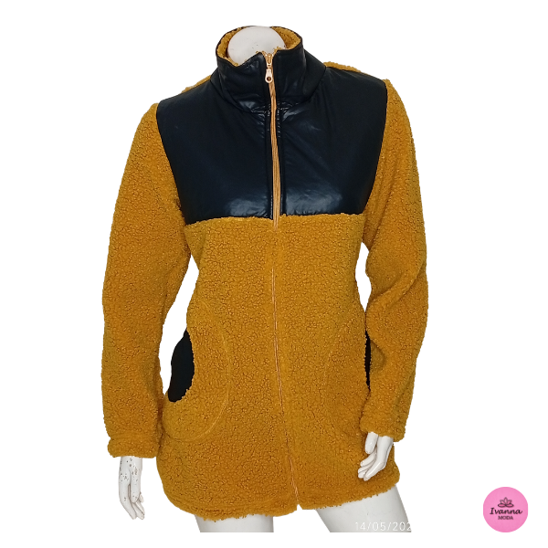 Chaqueta Chiporro con cuerina Mujer