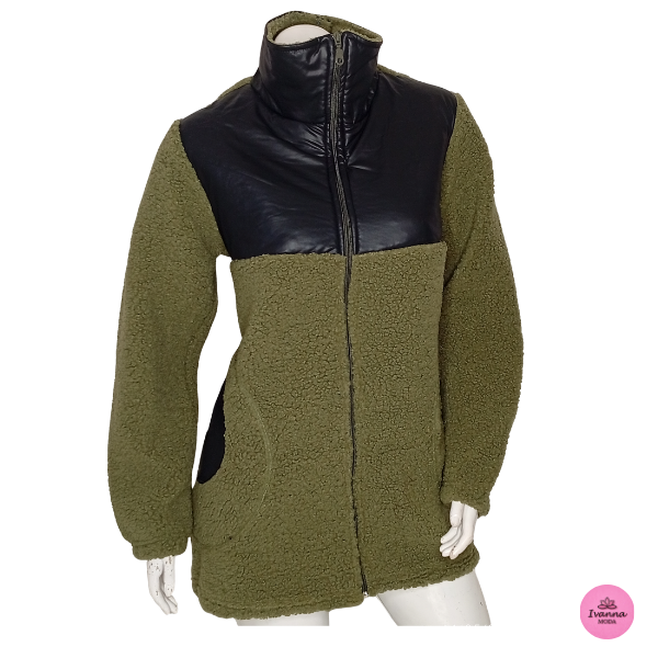 Chaqueta Chiporro con cuerina Mujer
