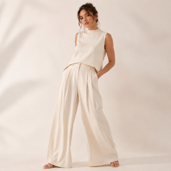 Pantalones Rectos y Bota Ancha